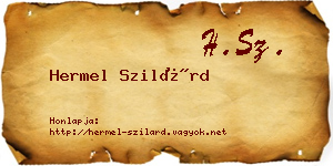 Hermel Szilárd névjegykártya