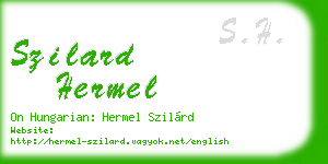 szilard hermel business card